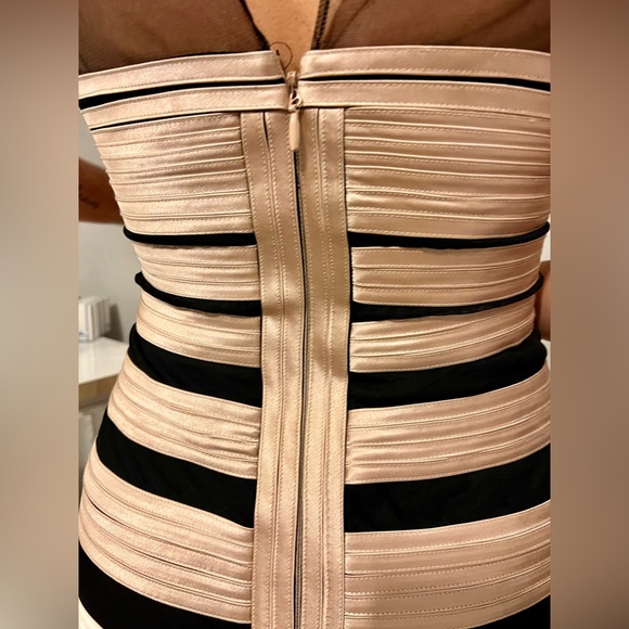 BCBG MAXAZRIA gold and black dress - Picture 5 of 9
